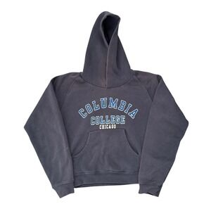 Vintage JanSport Columbia College Chicago Hoodie Navy Blue Womens S Sweatshirt